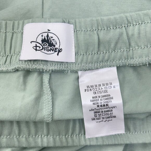 Disney Sage Green Loungewear Set SZ 3X With Mickey Mouse Logo Soft Comfortable - Picture 5 of 14